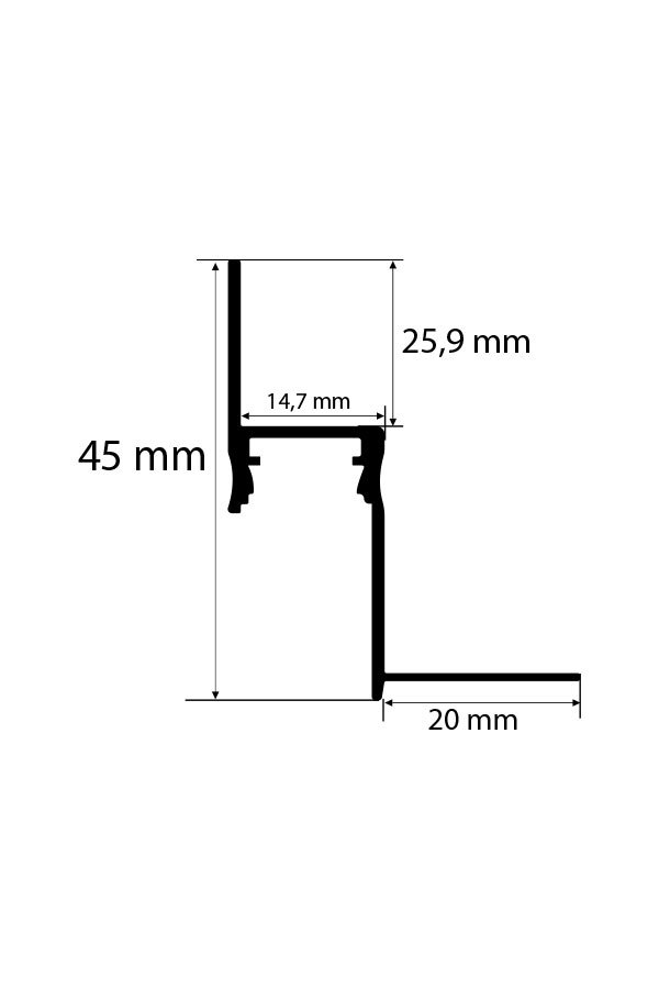 Alçıpan Gizli LED Profili Alçıpan Gizli LED Profili